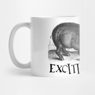 Wild Boar a Wildlife Animal Illustration with Inspirational Quote Mug